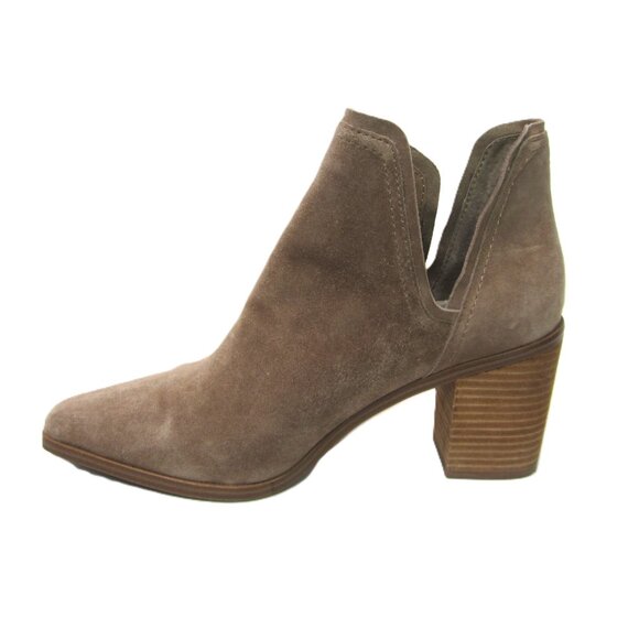 Steve Madden Havannah Womens Size 11 Suede 3" Heeled Booties Ankle Boots Taupe - Picture 3 of 9